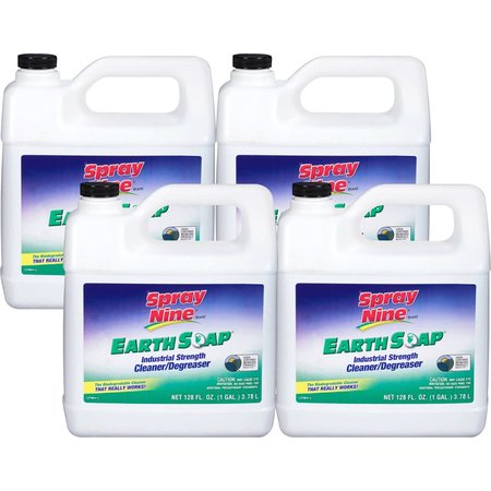 SPRAY NINE Earth Soap Cleaner/Degreaser, 128 fl oz (4 quart) 4 PK PTX27901CT